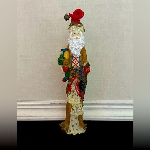 Tall Whimsical Pencil Santa - Vintage - Picture 1 of 10